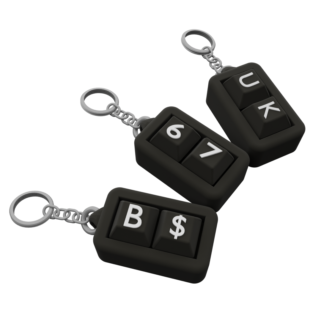3-Pack Custom Mechanical Keychain – 2 Keycaps Each