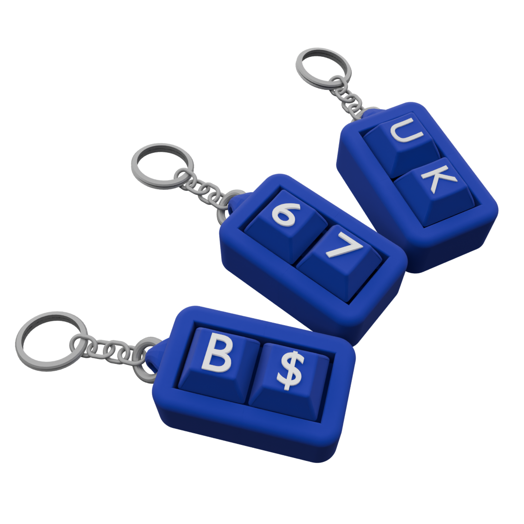 3-Pack Custom Mechanical Keychain – 2 Keycaps Each