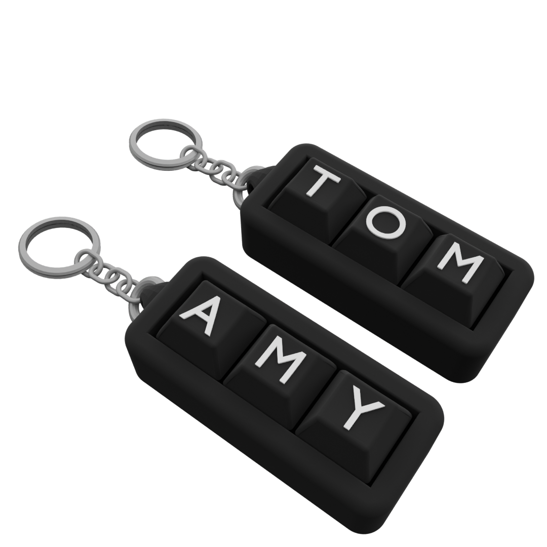 2 Custom Mechanical Keychain – 3 Keycaps Each