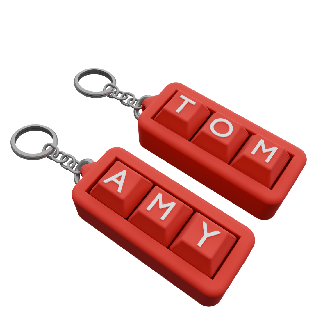 2 Custom Mechanical Keychain – 3 Keycaps Each