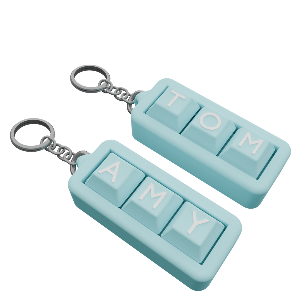 2 Custom Mechanical Keychain – 3 Keycaps Each