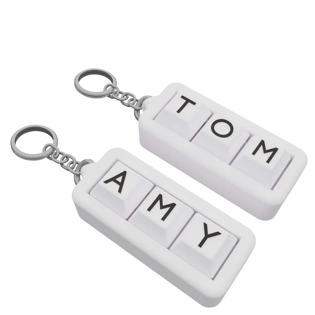 2 Custom Mechanical Keychain – 3 Keycaps Each