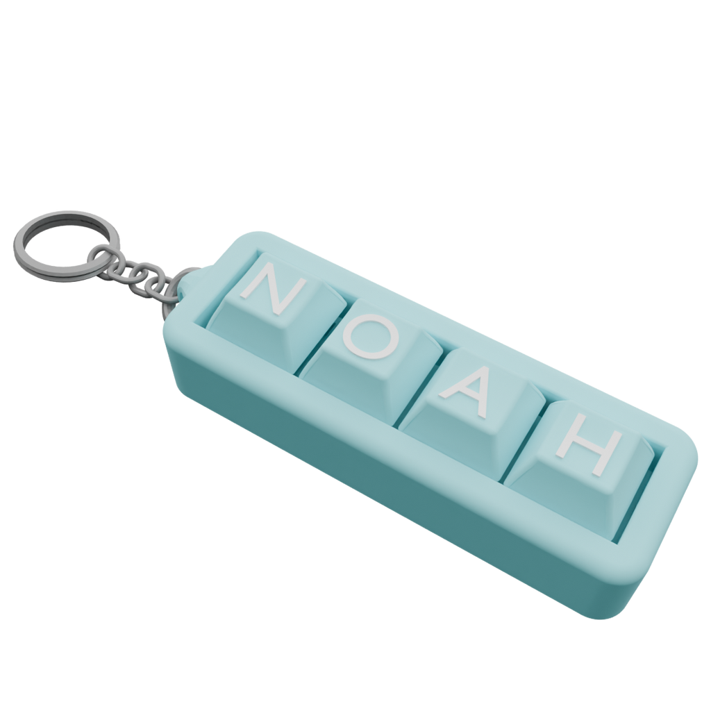 Personalized 4-Key Clicky Keychain – Your Name, Your Color, Your Style