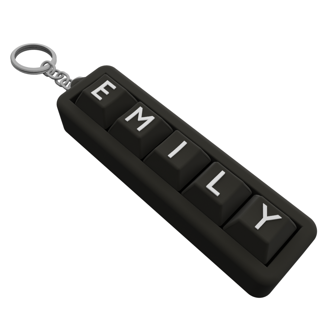 Personalized 5 Key Clicky Keychain – Your Name, Your Color, Your Style