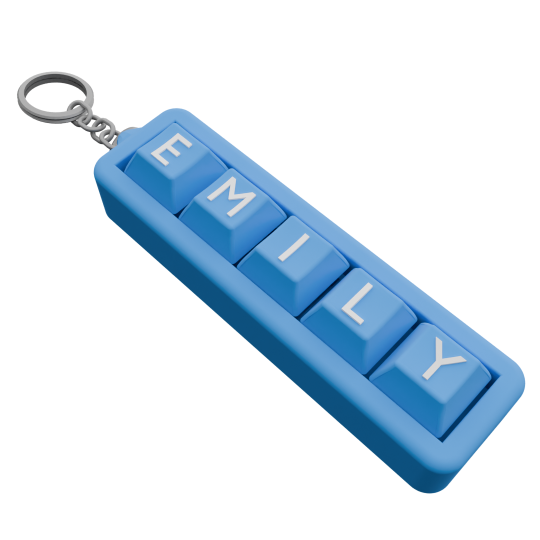 Personalized 5 Key Clicky Keychain – Your Name, Your Color, Your Style