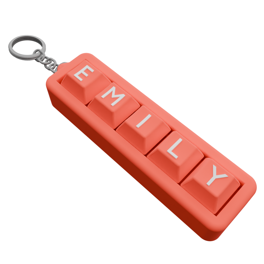 Personalized 5 Key Clicky Keychain – Your Name, Your Color, Your Style