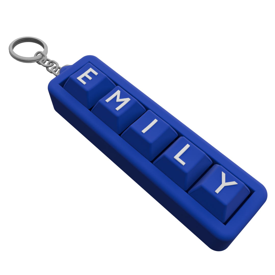 Personalized 5 Key Clicky Keychain – Your Name, Your Color, Your Style