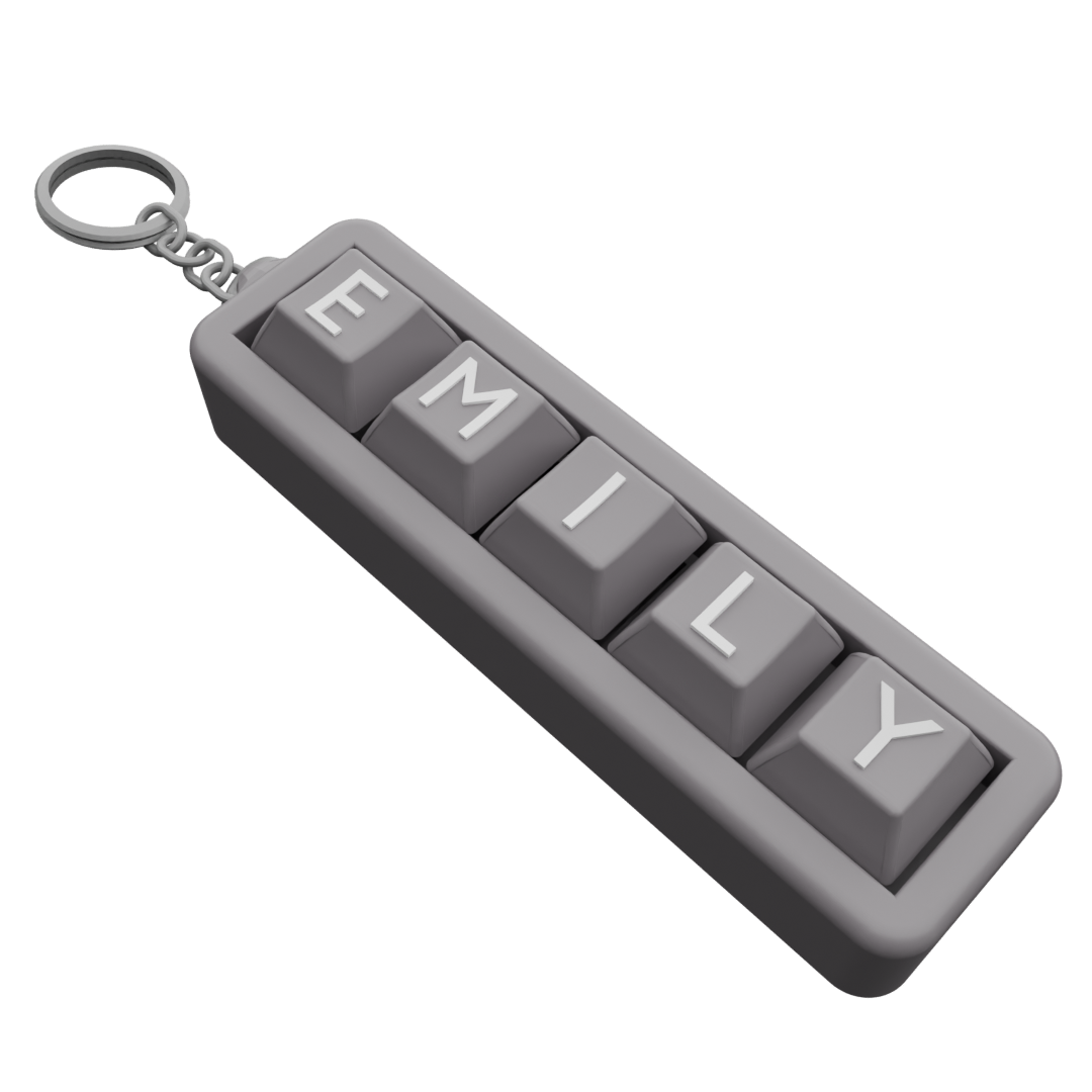 Personalized 5 Key Clicky Keychain – Your Name, Your Color, Your Style
