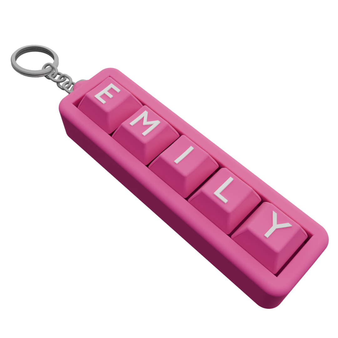 Personalized 5 Key Clicky Keychain – Your Name, Your Color, Your Style