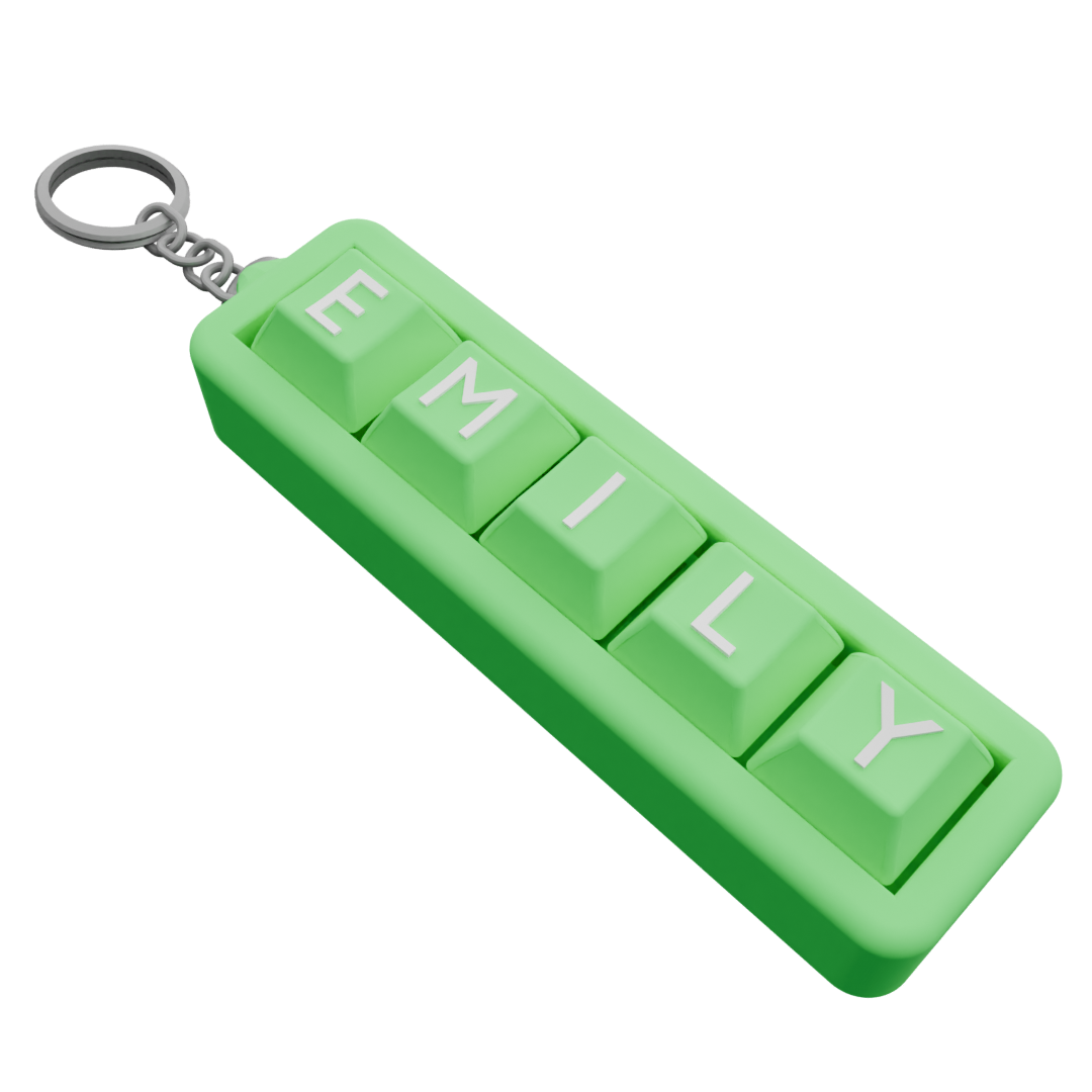 Personalized 5 Key Clicky Keychain – Your Name, Your Color, Your Style