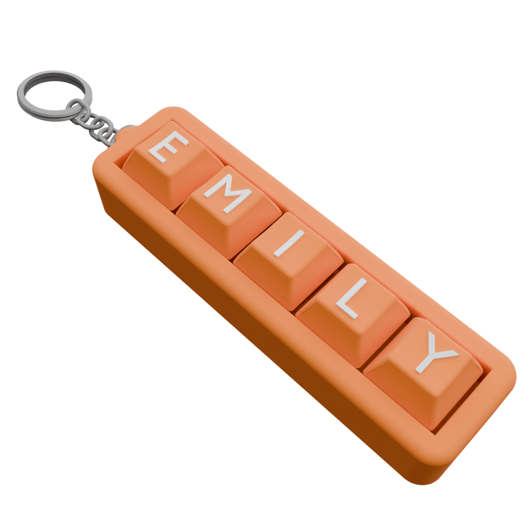 Personalized 5 Key Clicky Keychain – Your Name, Your Color, Your Style