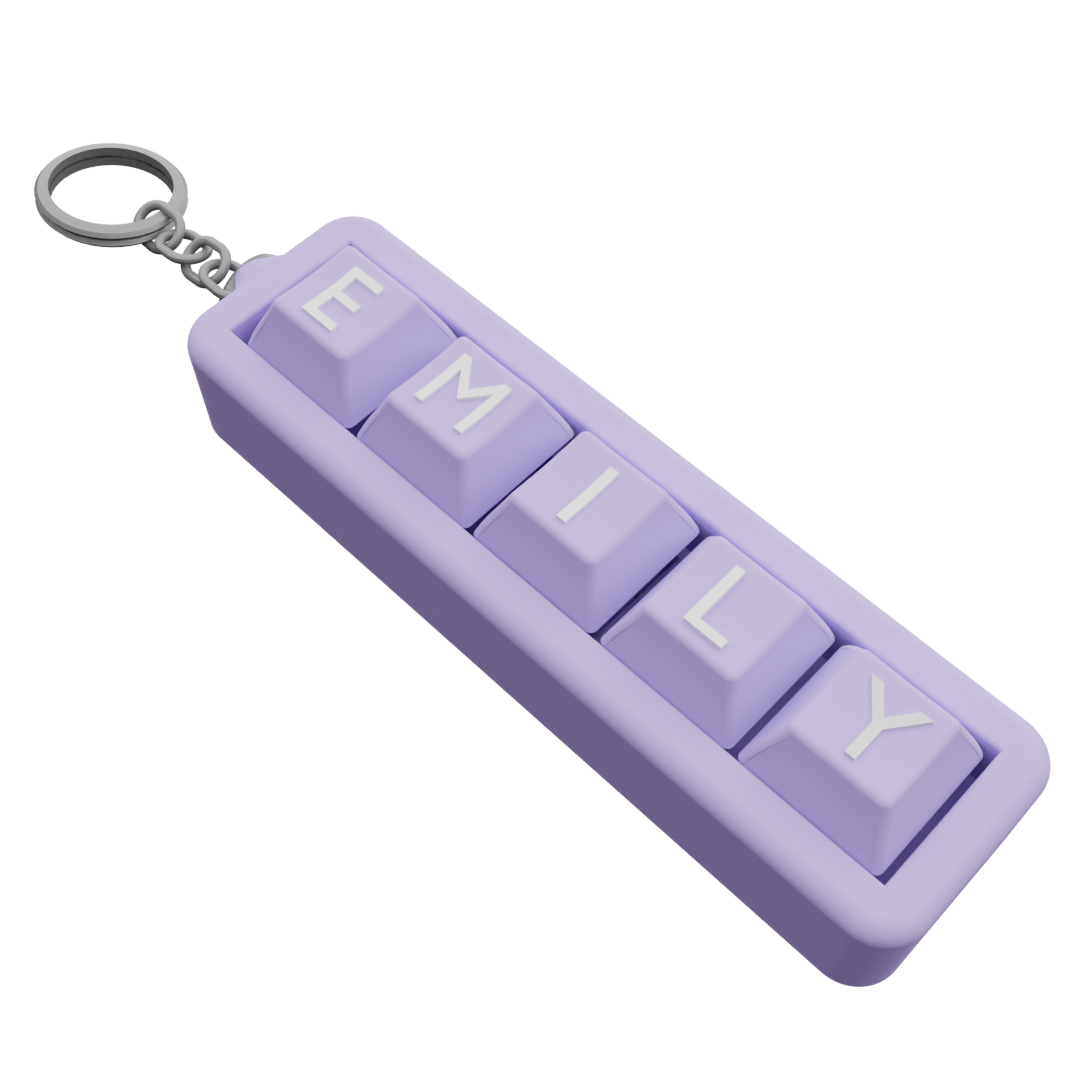 Personalized 5 Key Clicky Keychain – Your Name, Your Color, Your Style