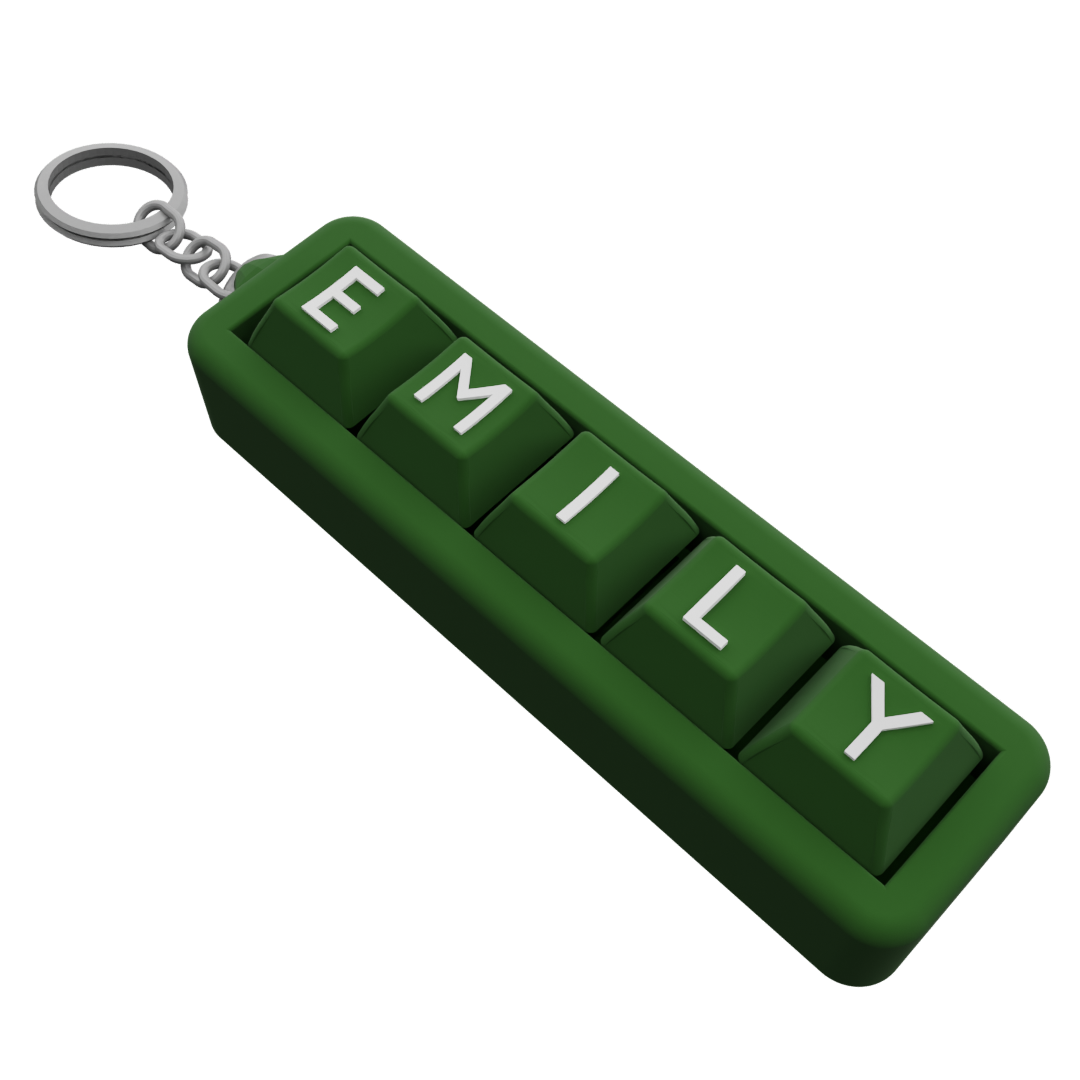 Personalized 5 Key Clicky Keychain – Your Name, Your Color, Your Style