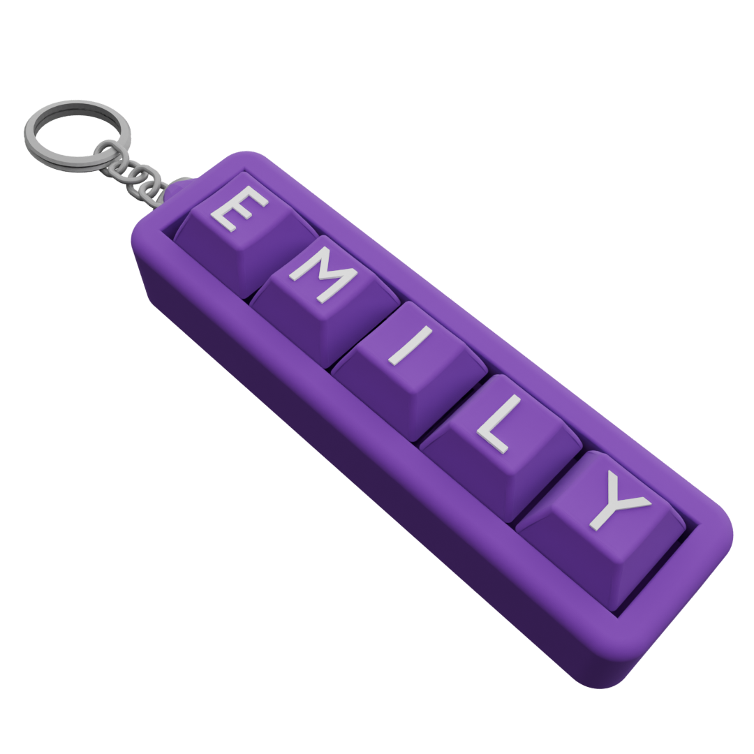 Personalized 5 Key Clicky Keychain – Your Name, Your Color, Your Style