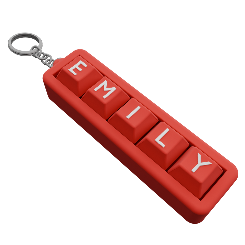 Personalized 5 Key Clicky Keychain – Your Name, Your Color, Your Style