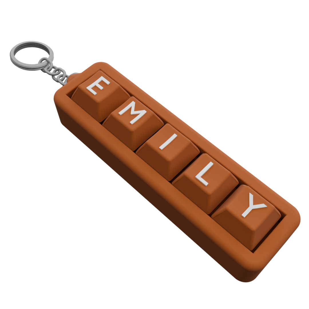 Personalized 5 Key Clicky Keychain – Your Name, Your Color, Your Style