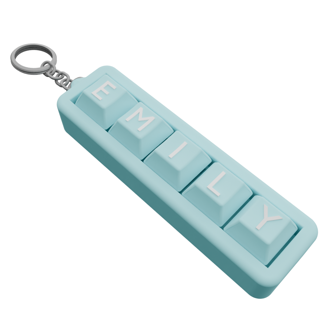 Personalized 5 Key Clicky Keychain – Your Name, Your Color, Your Style