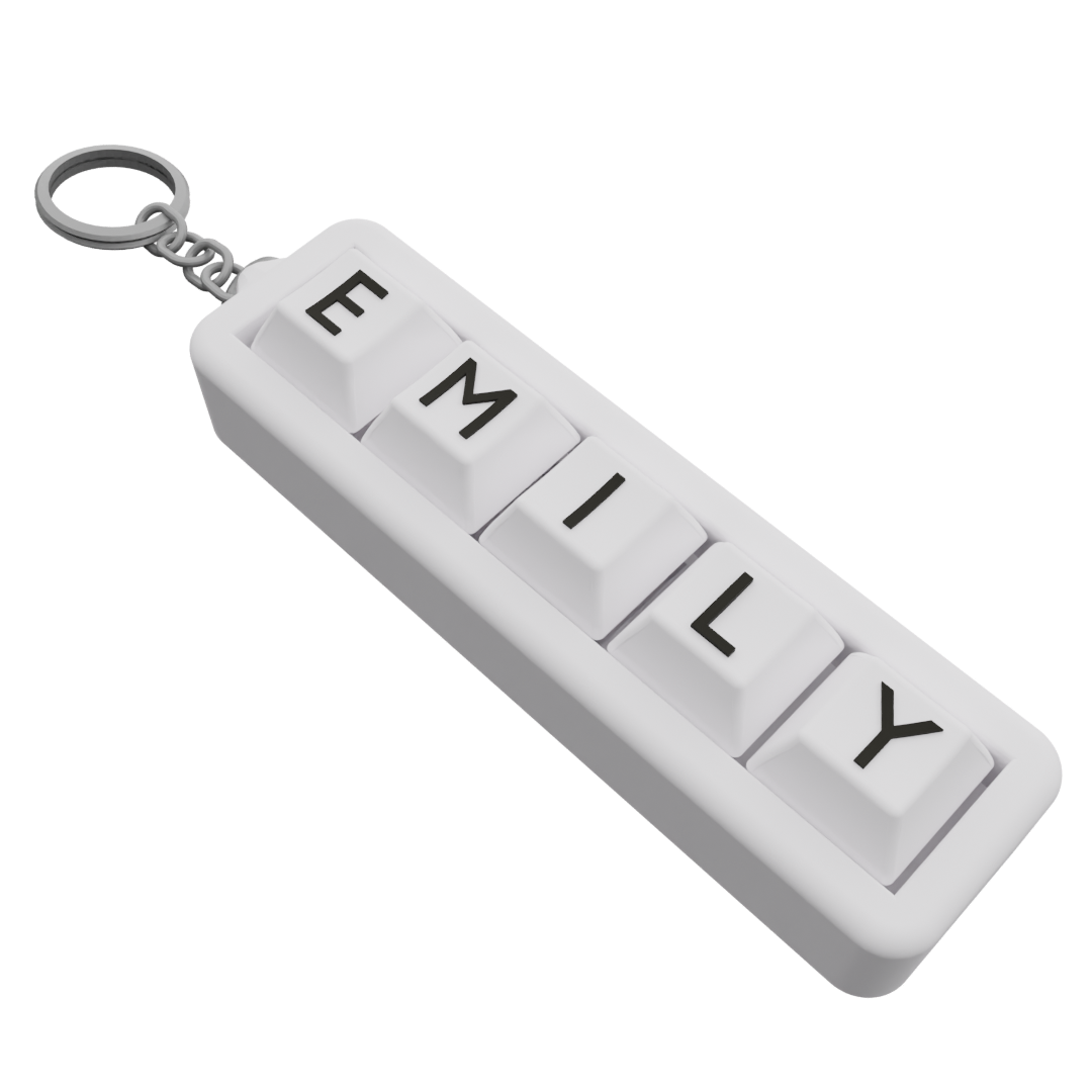 Personalized 5 Key Clicky Keychain – Your Name, Your Color, Your Style