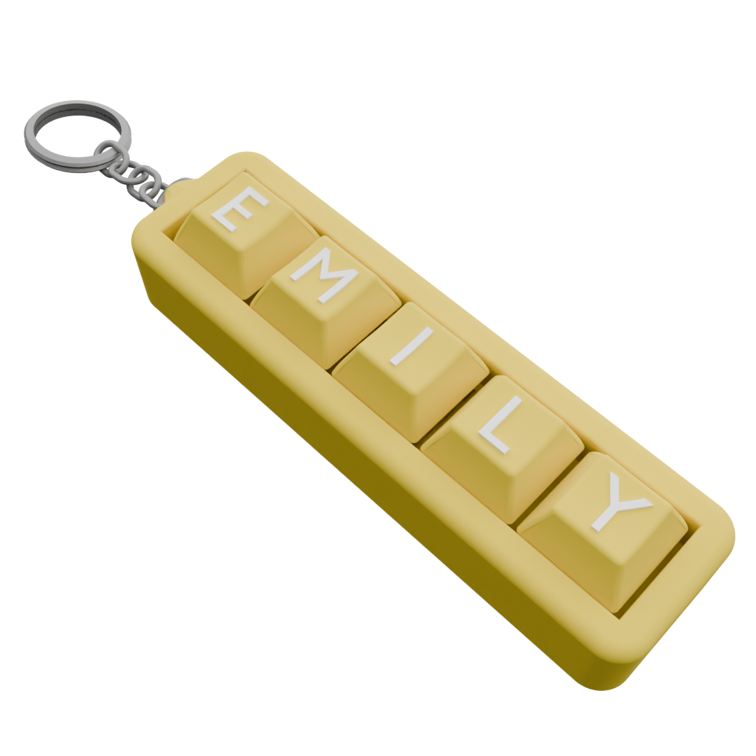 Personalized 5 Key Clicky Keychain – Your Name, Your Color, Your Style
