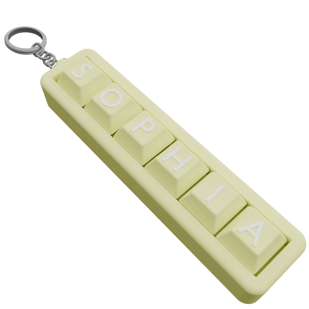 Personalized 6 Key Clicky Keychain – Your Name, Your Color, Your Style