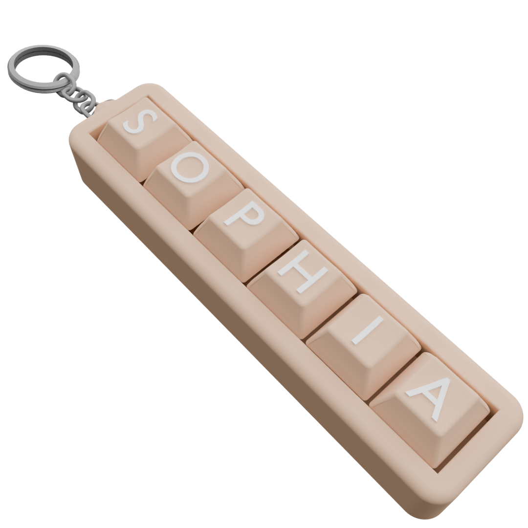 Personalized 6 Key Clicky Keychain – Your Name, Your Color, Your Style