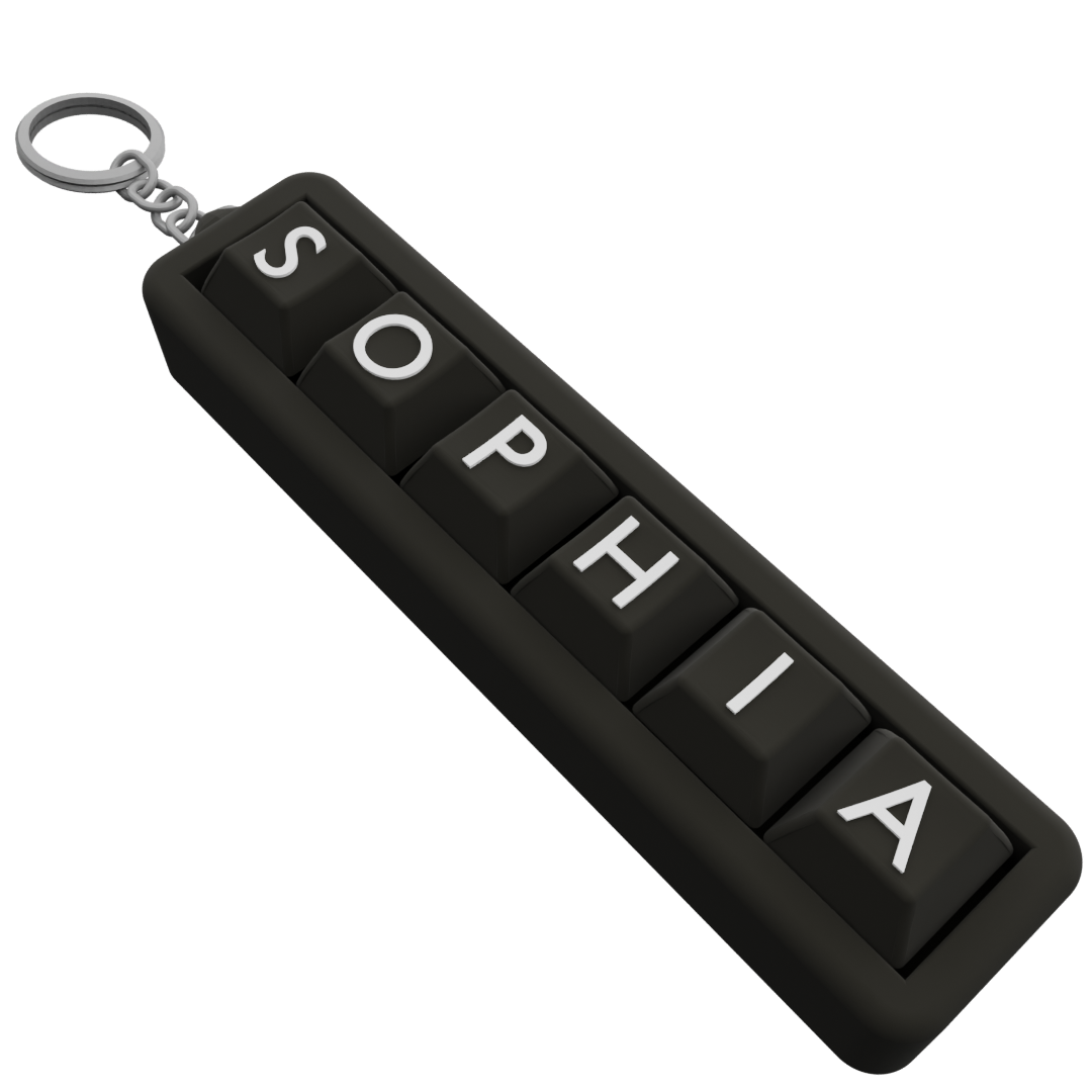 Personalized 6 Key Clicky Keychain – Your Name, Your Color, Your Style