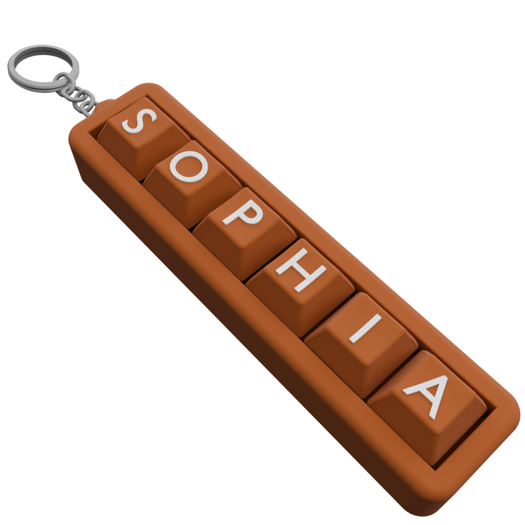 Personalized 6 Key Clicky Keychain – Your Name, Your Color, Your Style