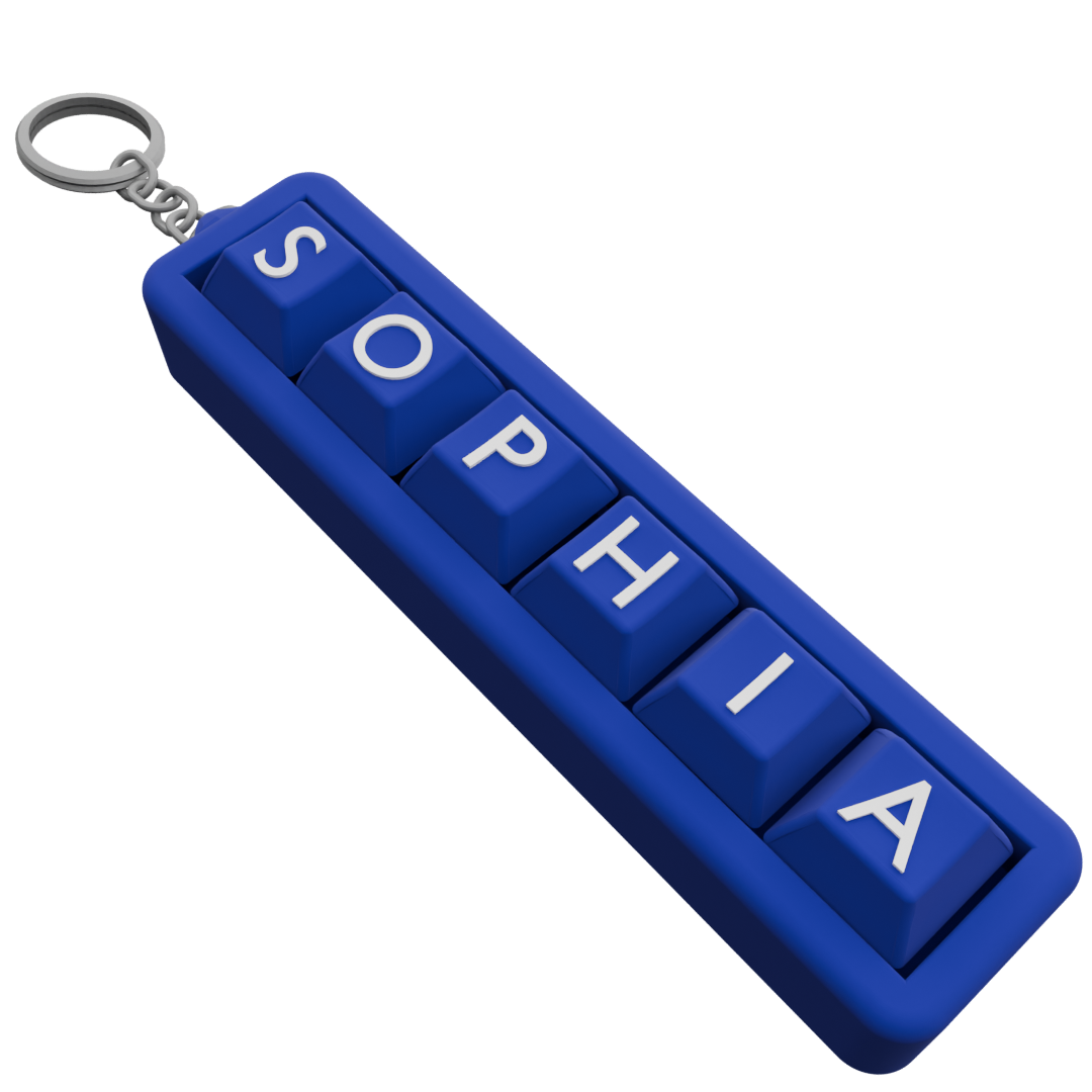 Personalized 6 Key Clicky Keychain – Your Name, Your Color, Your Style