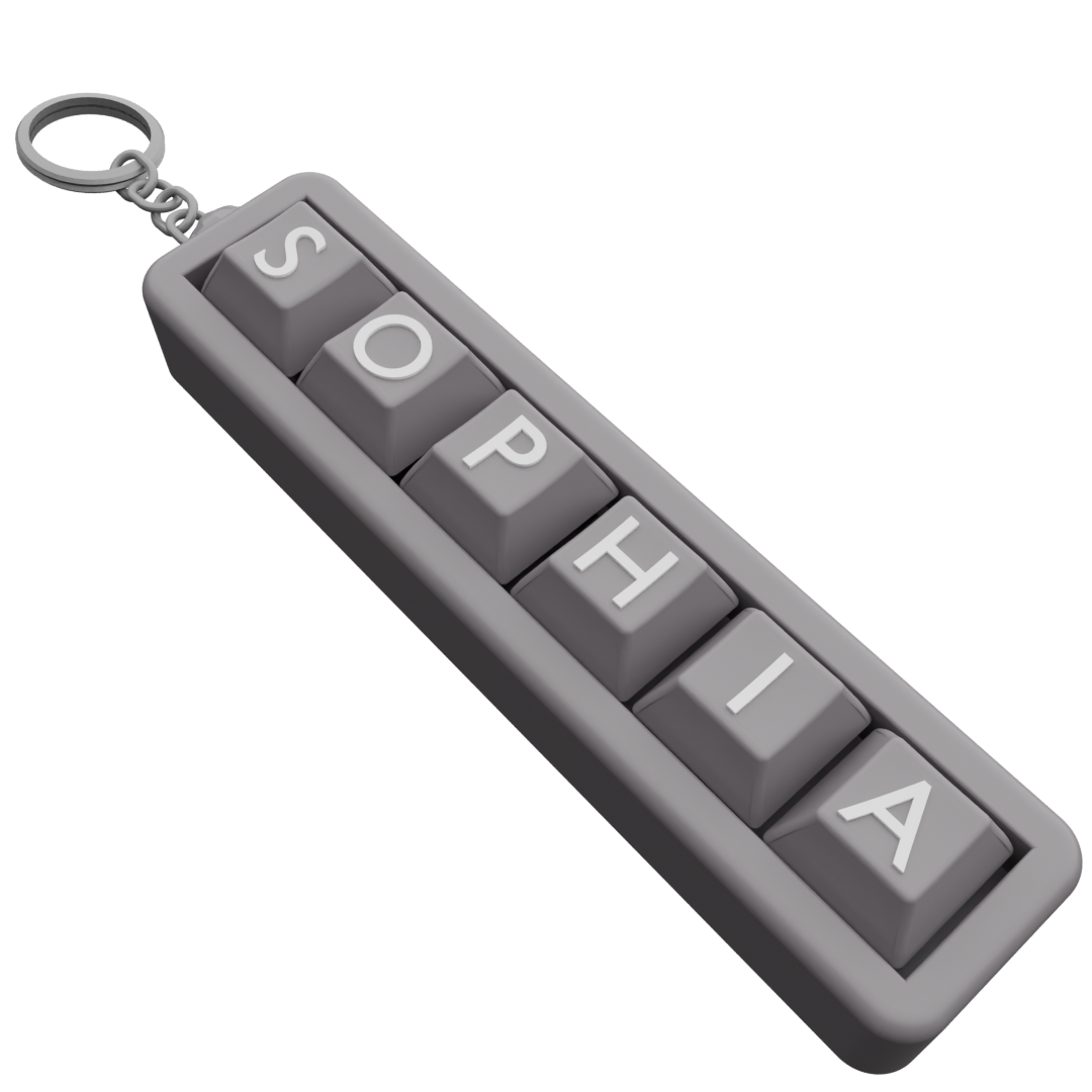 Personalized 6 Key Clicky Keychain – Your Name, Your Color, Your Style