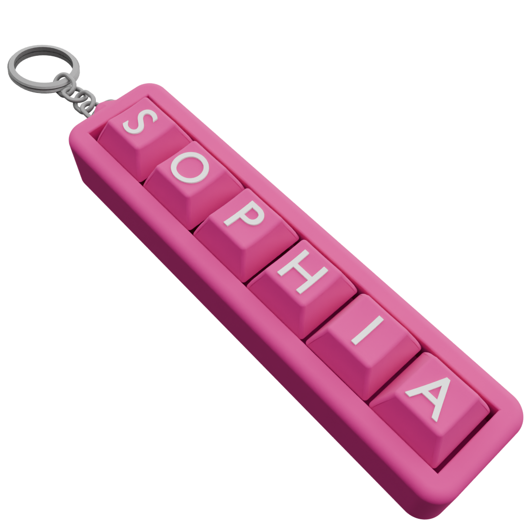 Personalized 6 Key Clicky Keychain – Your Name, Your Color, Your Style