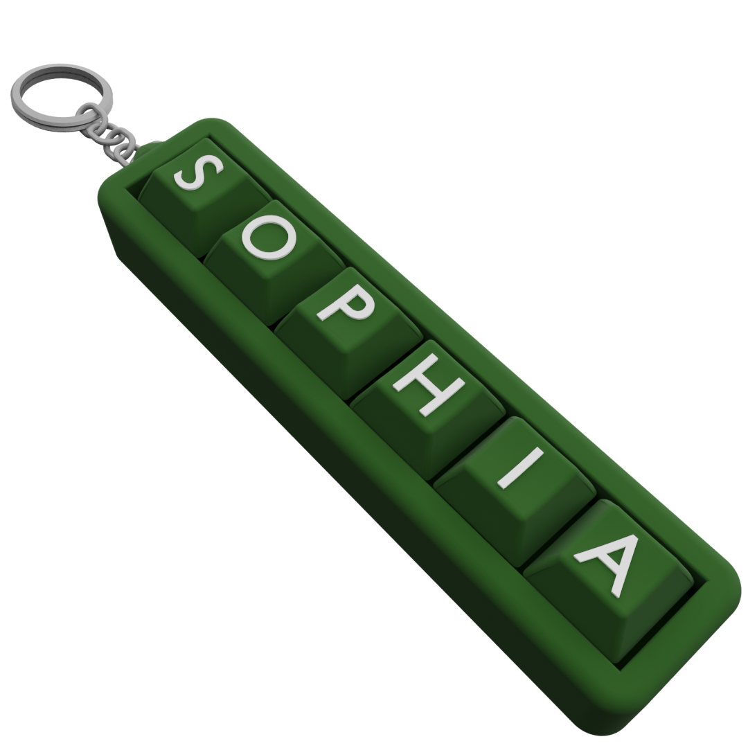 Personalized 6 Key Clicky Keychain – Your Name, Your Color, Your Style