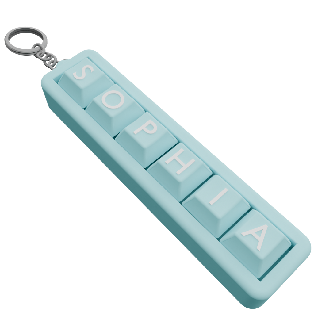 Personalized 6 Key Clicky Keychain – Your Name, Your Color, Your Style