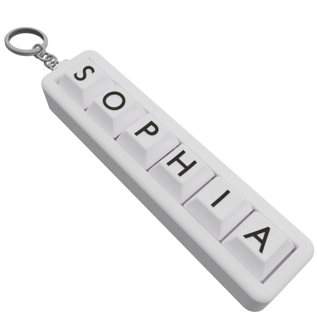 Personalized 6 Key Clicky Keychain – Your Name, Your Color, Your Style