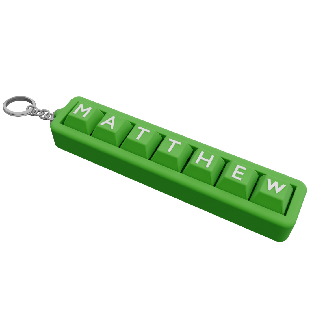 Personalized 7 Key Clicky Keychain – Your Name, Your Color, Your Style