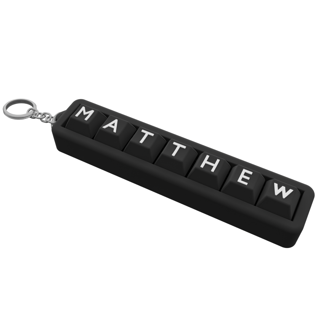 Personalized 7 Key Clicky Keychain – Your Name, Your Color, Your Style