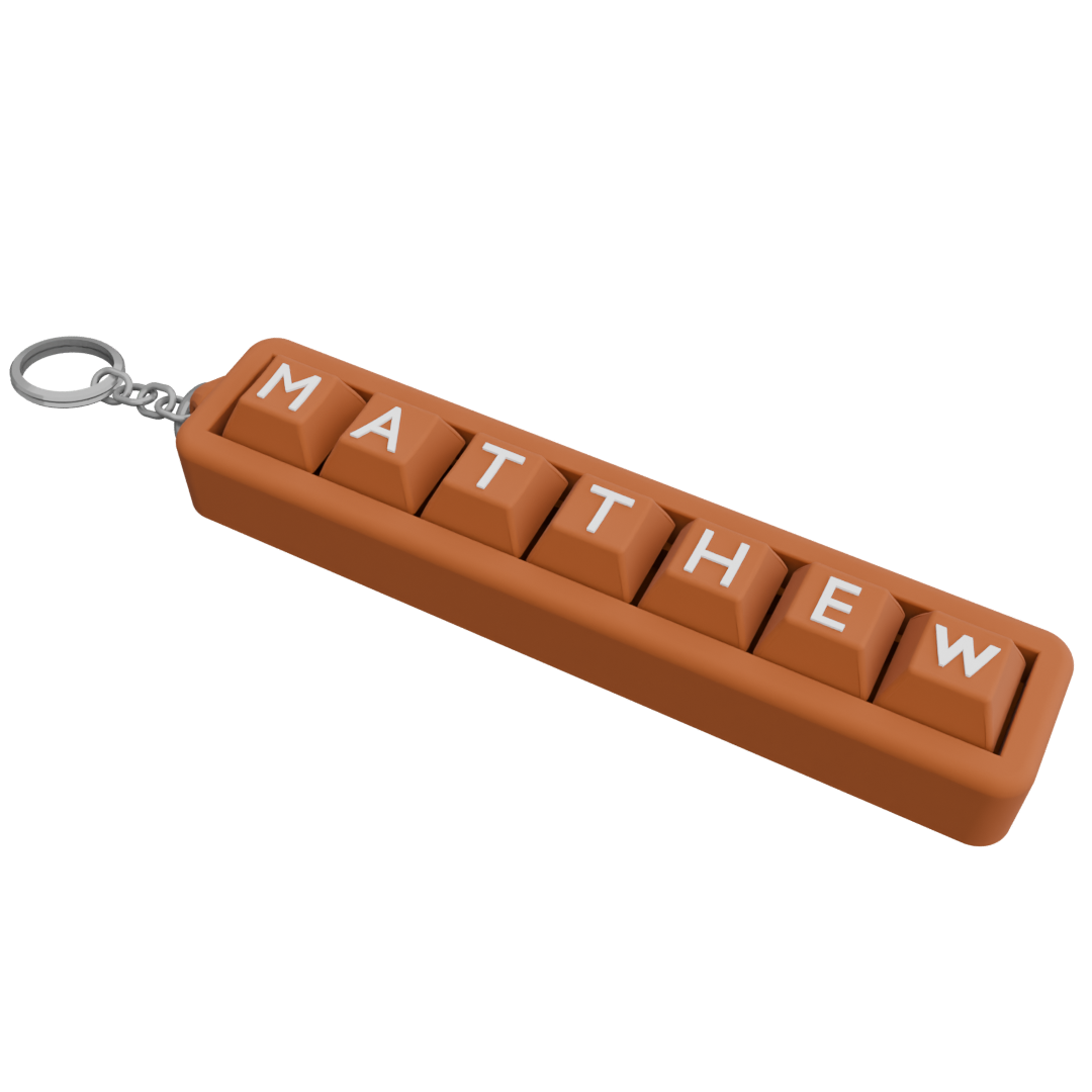 Personalized 7 Key Clicky Keychain – Your Name, Your Color, Your Style