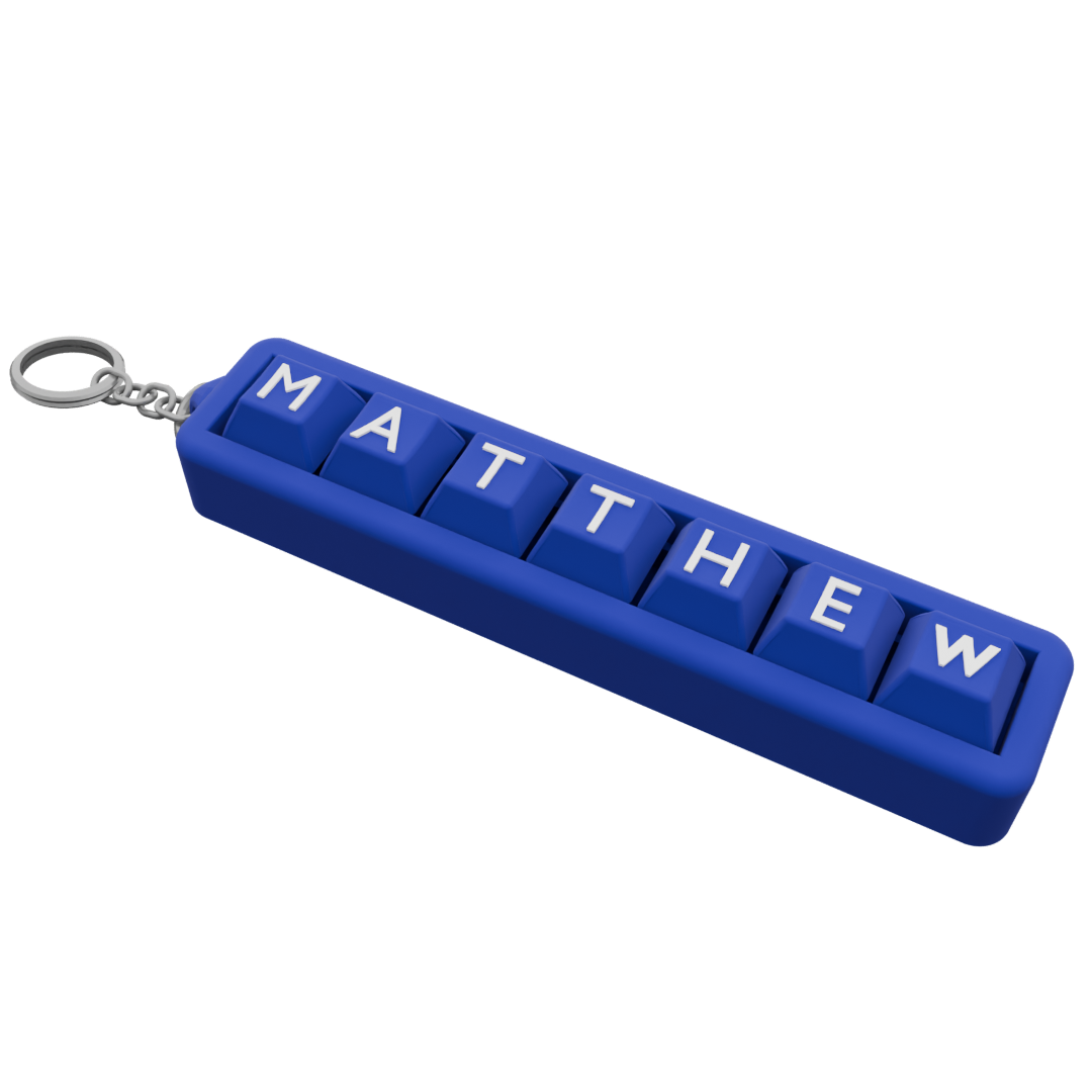 Personalized 7 Key Clicky Keychain – Your Name, Your Color, Your Style