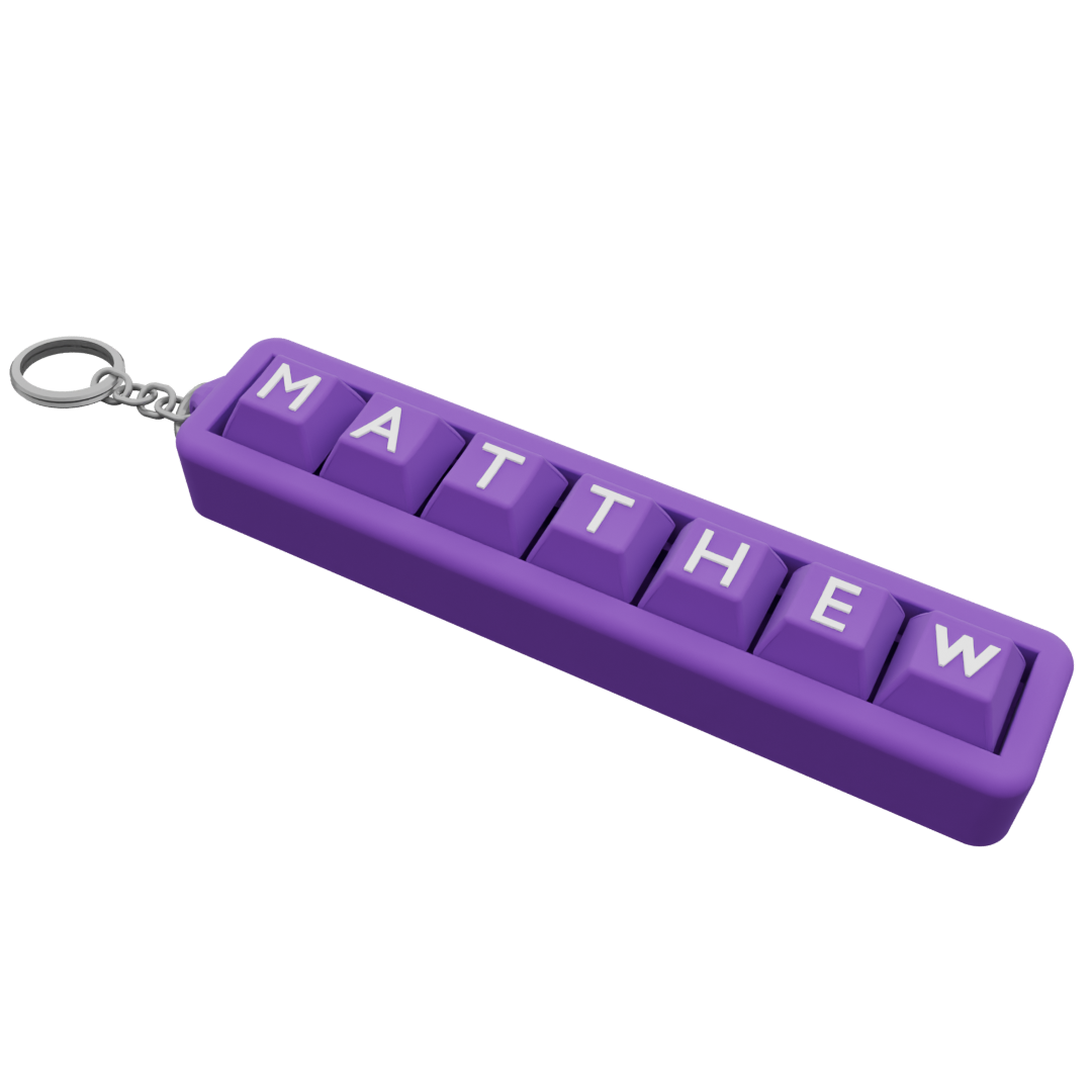 Personalized 7 Key Clicky Keychain – Your Name, Your Color, Your Style