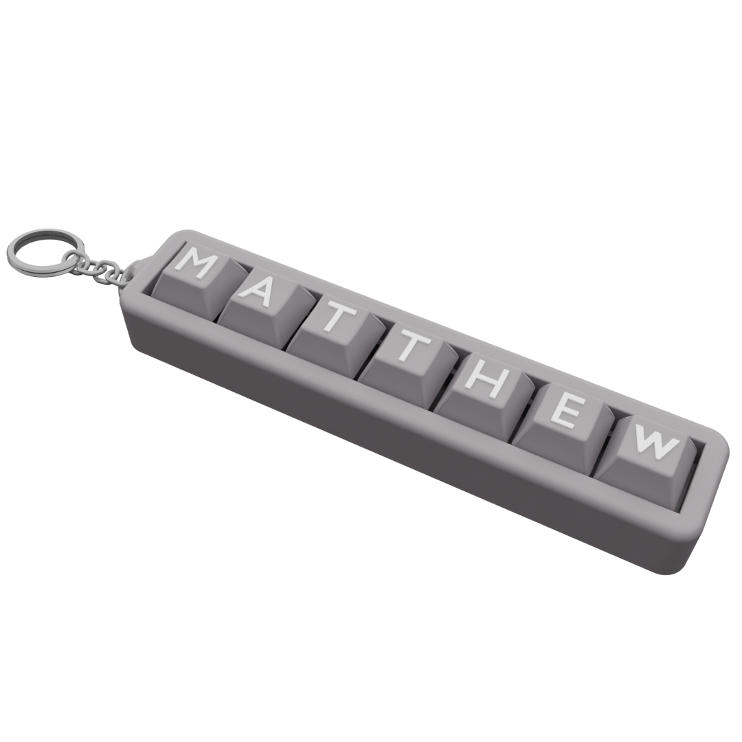 Personalized 7 Key Clicky Keychain – Your Name, Your Color, Your Style