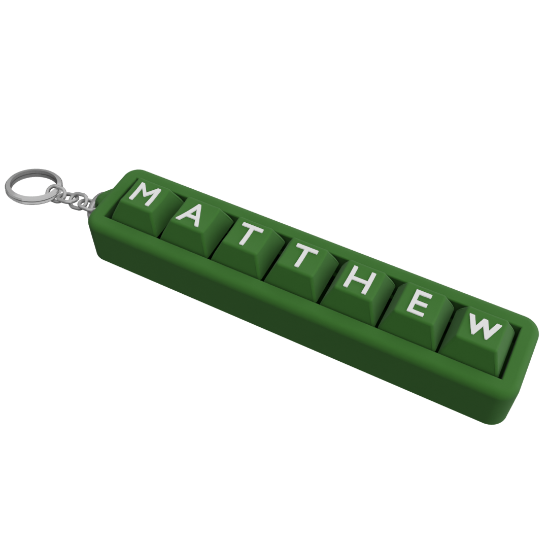 Personalized 7 Key Clicky Keychain – Your Name, Your Color, Your Style