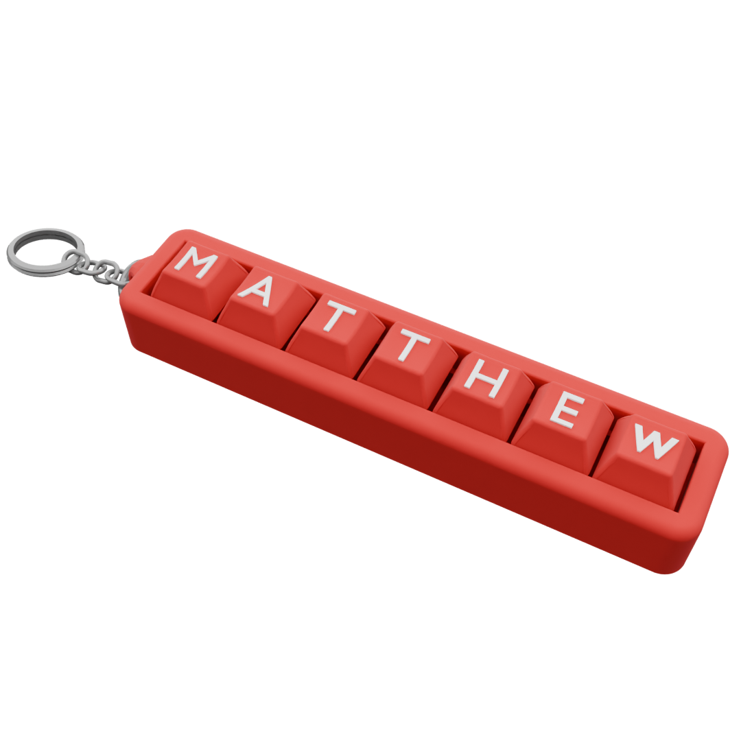 Personalized 7 Key Clicky Keychain – Your Name, Your Color, Your Style