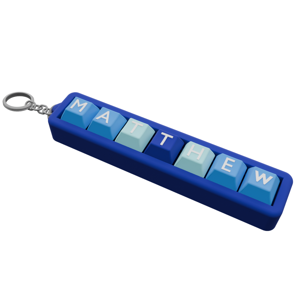 Personalized 7 Key Clicky Keychain – Your Name, Your Color, Your Style