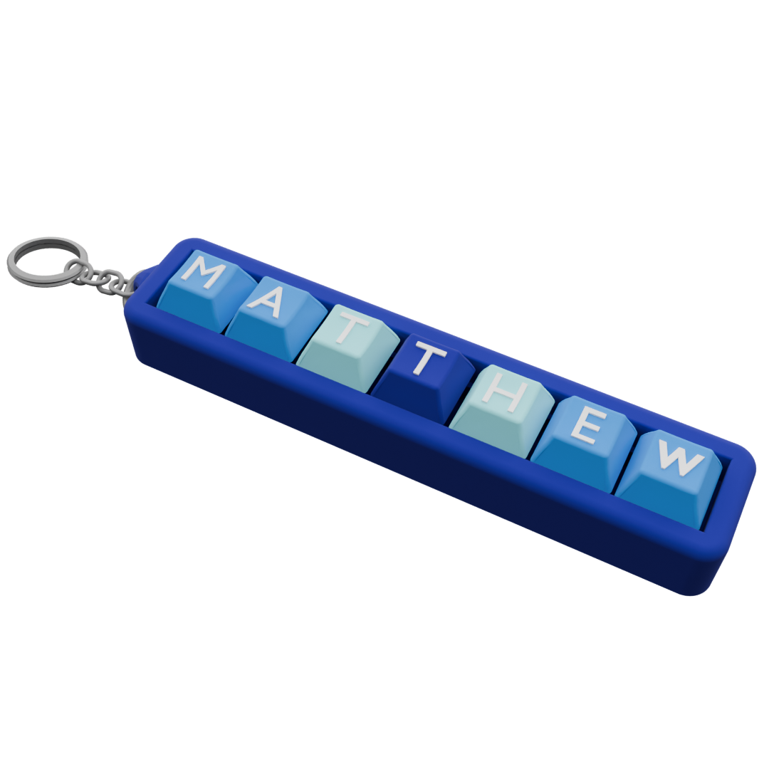 Personalized 7 Key Clicky Keychain – Your Name, Your Color, Your Style
