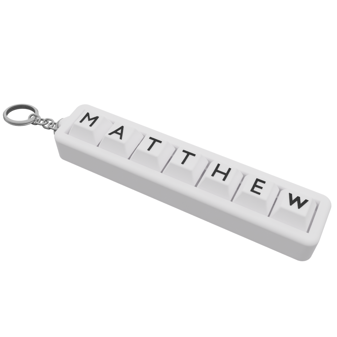 Personalized 7 Key Clicky Keychain – Your Name, Your Color, Your Style