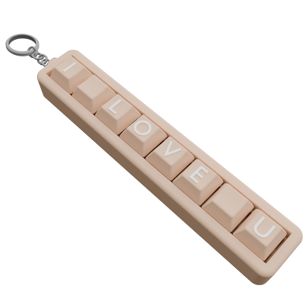 8 Clickable Keys – Personalized Mechanical Keycap Keyring