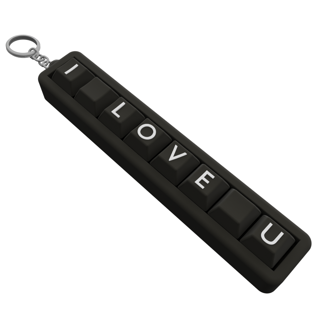 8 Clickable Keys – Personalized Mechanical Keycap Keyring