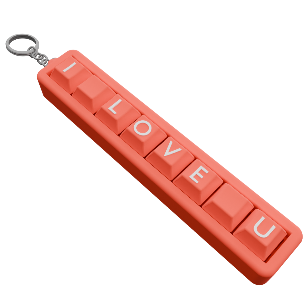 8 Clickable Keys – Personalized Mechanical Keycap Keyring
