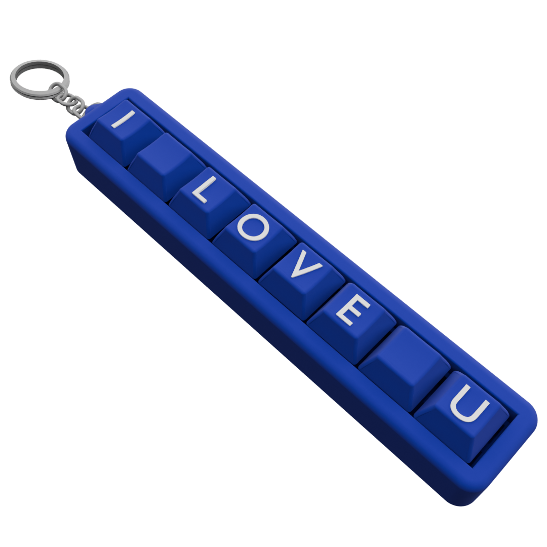 8 Clickable Keys – Personalized Mechanical Keycap Keyring