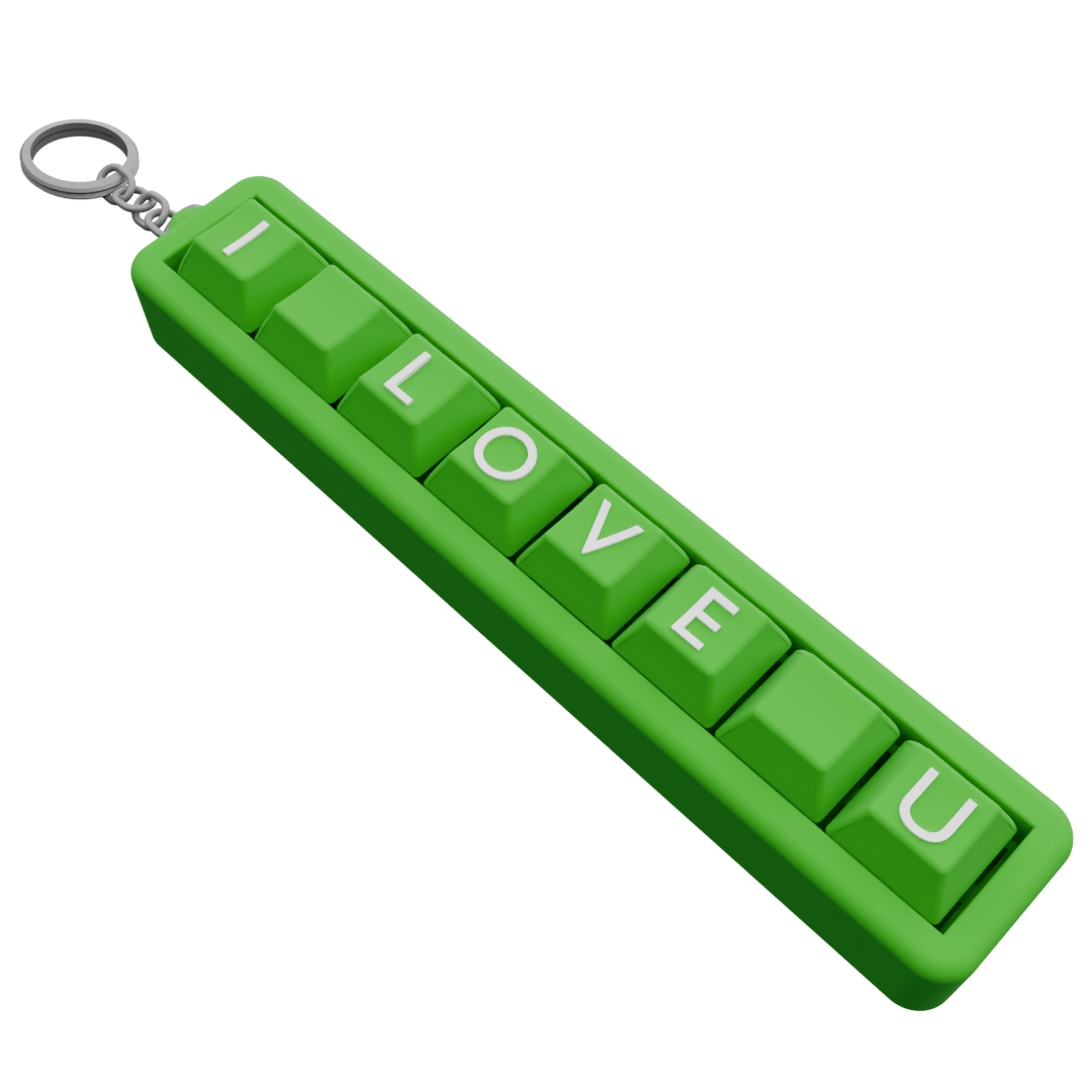 8 Clickable Keys – Personalized Mechanical Keycap Keyring