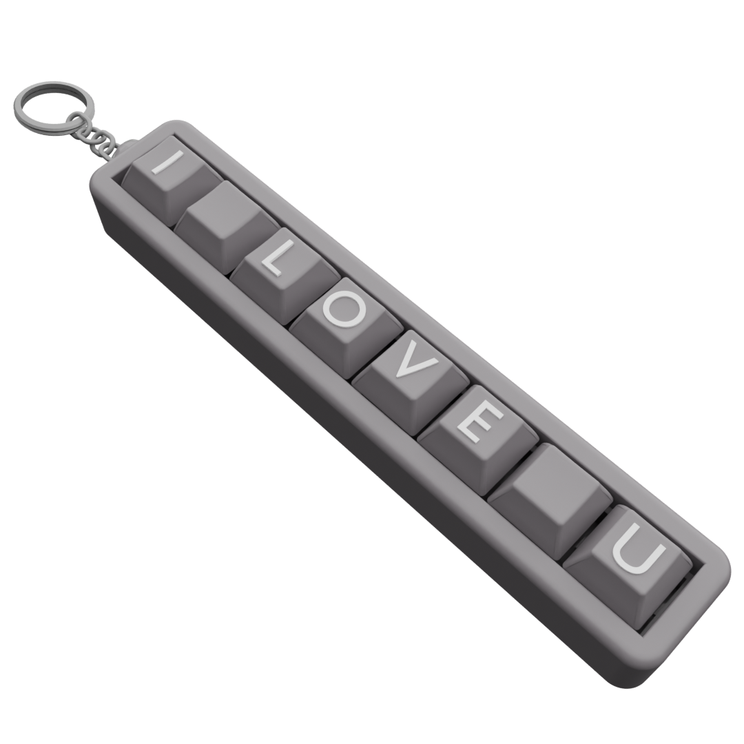 8 Clickable Keys – Personalized Mechanical Keycap Keyring